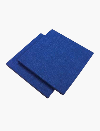 Stacked ACC-U-SOUND AWP panel samples showing fabric faces and panel depth