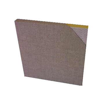 ACC-U-SOUND HIP I sample showing fabric over a perforated high-impact face and acoustic core
